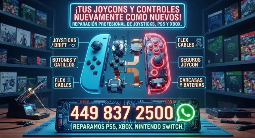 🎮 Reparación Profesional de Controles y JoyCons | Solución a Drift, Botones y Más 🛠️
