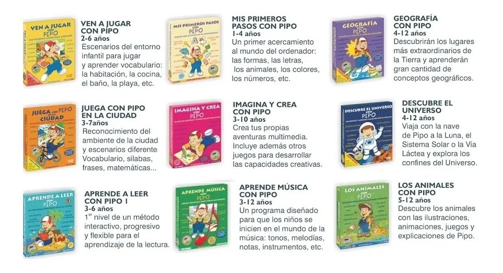 Juegos educativos Pipo que estimulan el aprendizaje en niños.
