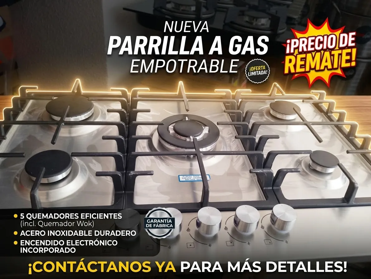 PARRiLLAS EMPOTRABLES 5 y 4 QUEMADORES