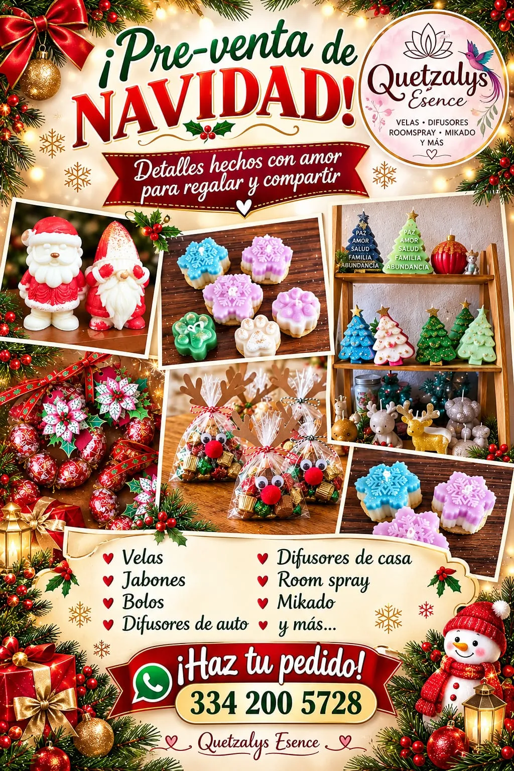 Pre-venta Navidad velas Difusores roomspray bolos bouquete