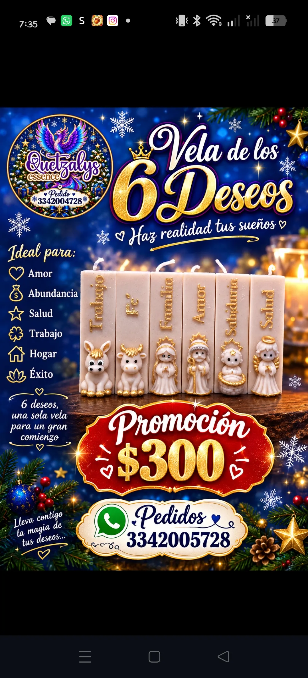 Hermosas velas de los deseos set